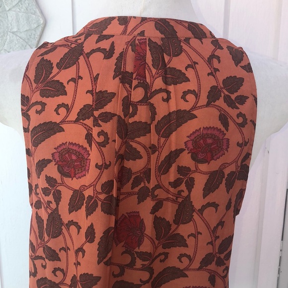 Let It Be top sleeveless shell floral & vine print blouse size large - Picture 5 of 11